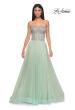Picture of: Stunning Prom Dress with Rhinestone Lined Corset Top in Sage , Style 32811, Detail Picture 7