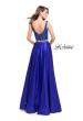 Picture of: Two Piece A-line Gown with Beading and Low Scoop Back in Sapphire Blue, Style: 25939, Back Picture
