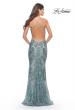 Picture of: Stunning Print Sequin Prom Dress with Open Back in Sea Mist, Style: 31546, Back Picture