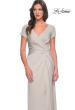 Picture of: Elegant Evening Gown with V Neck and Knot in Silver, Style: 29926, Detail Picture 11