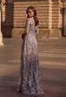 Picture of: Lace Gown with Full Skirt and Sheer Lace Sleeves, Style: 29903, Back Picture
