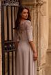 Picture of: Jersey Mother of the Bride Gown with Lace Neckline, Style: 29227, Detail Picture 2