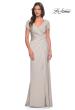 Picture of: Elegant Evening Gown with V Neck and Knot in Silver, Style: 29926, Detail Picture 3
