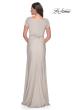 Picture of: Elegant Evening Gown with V Neck and Knot in Silver, Style: 29926, Detail Picture 4