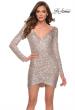 Picture of: Long Sleeve Party Dress with Cut Out Open Back in Silver, Style: 29427, Main Picture