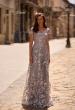 Picture of: Long Lace Evening Dress with Cap Sleeves, Style: 27870, Main Picture