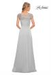 Picture of: Jersey Gown with Full Skirt and Lace Detail Top, Style: 29511, Detail Picture 8
