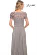 Picture of: Jersey Long Evening Dress with Short Lace Sleeves, Style: 29772, Detail Picture 8
