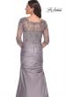 Picture of: Satin and Lace Off the Shoulder Mermaid Gown in Champagne, Style: 30162, Detail Picture 10