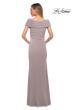 Picture of: Ruched Jersey Long Gown with V Neckline, Style: 26519, Detail Picture 14