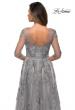 Picture of: A-line Evening Gown with Floral Embellishments in Silver, Style: 27944, Detail Picture 2