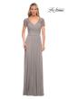 Picture of: Jersey Long Evening Dress with Short Lace Sleeves, Style: 29772, Detail Picture 5