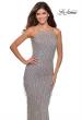 Picture of: Iridescent Fringe Prom Dress with Open Back in Silver, Style: 28517, Main Picture
