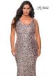 Picture of: Floor Length Multi Colored Sequin Plus Size Prom Dress in Silver, Style: 28863, Detail Picture 1