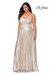 Picture of: Metallic Grecian Long Plus Size Prom Dress in Silver, Style: 28989, Detail Picture 2