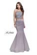 Picture of: Two Piece High Neck Prom Dress with Beading in Silver, Style: 26035, Main Picture