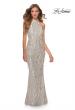 Picture of: High Neck Sequin Fringe Dress with Tie Up Back in Silver, Style: 28819, Main Picture
