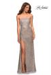 Picture of: Strapless Ruched Sequin Gown in Gorgeous Colors in Silver, Detail Picture 11