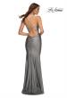 Picture of: Sparkle Rhinestone Long Jersey Prom Dress in Silver, Style: 30413, Detail Picture 13