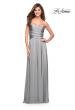 Picture of: Simple Strapless Jersey Dress with High Slit in Silver, Style: 30700, Detail Picture 13