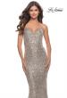 Picture of: Soft Sequin Long Gown with Lace Up Back, Style: 29949, Detail Picture 14