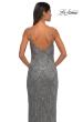 Picture of: Beautifully Beaded Long Evening Dress with V Neckline in Silver, Style: 32928, Detail Picture 15