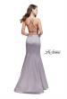 Picture of: Two Piece High Neck Prom Dress with Beading in Silver, Style: 26035, Back Picture