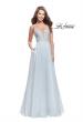 Picture of: A-line Chiffon Prom Gown with Pearl Beaded Bodice in Silver, Style: 26278, Detail Picture 1