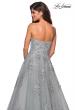 Picture of: Strapless Sweetheart Ball Gown with Lace Details in Silver, Style: 27493, Detail Picture 2