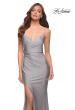 Picture of: Rhinestone Jersey Gown with Wrap Style Front, Style 29938 in Silver, Detail Picture 2