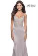 Picture of: Chic Liquid Jersey Dress with Sheer Lace Bodice in Silver, Style: 31555, Detail Picture 2