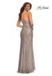 Picture of: Strapless Ruched Sequin Gown in Gorgeous Colors in Silver, Detail Picture 3