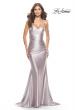 Picture of: Sweetheart Trumpet Liquid Jersey Gown with Ruching in Silver, Style: 31322, Detail Picture 3