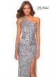 Picture of: Glamorous One Shoulder Sequin Prom Gown in Silver Style: 28596, Detail Picture 4