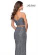 Picture of: Two Piece Sequin Prom Dress with V Neck in Silver, Style: 28870, Detail Picture 4