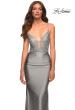 Picture of: Prom Dress with Beautiful Lace Bodice and Jersey Skirt in Silver, Style: 30466, Detail Picture 4
