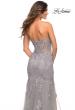 Picture of: Mermaid Strapless Elegant Lace and Tulle Gown in Silver, Detail Picture 4