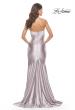 Picture of: Sweetheart Trumpet Liquid Jersey Gown with Ruching in Silver, Style: 31322, Detail Picture 4