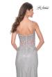 Picture of: Rhinestone Fishnet Dress with Lace Detail on Sheer Bodice in Silver, Style: 32232, Detail Picture 4