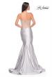 Picture of: Satin Mermaid Prom Gown with Corset Top in Silver, Style: 32269, Detail Picture 4