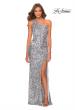 Picture of: Glamorous One Shoulder Sequin Prom Gown in Silver, Style: 28596, Detail Picture 6