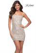 Picture of: Short Simple Sequin Dress with Square Neckline in Silver, Main Picture