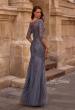 Picture of: Tulle Gown with Lace Applique and Illusion Top, Style: 29226, Back Picture