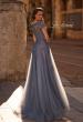 Picture of: Tulle A Line Gown with Lace Applique and V Neck, Style: 29380, Back Picture
