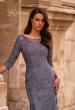Picture of: Tulle Gown with Lace Applique and Illusion Top, Style: 29226, Detail Picture 1