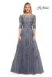 Picture of: Lace and Tulle A-line Gown with Three Quarter Sleeves, Style: 28036, Detail Picture 3