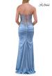 Picture of: Strapless Beaded Corset Gown with Ruching and Lace-Up Back in Slate, Style: 33765, Detail Picture 8