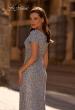 Picture of: Long Print Lace Dress with Short Sleeves, Style: 29134, Detail Picture 2