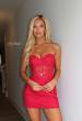 Picture of: Strapless Floral Corset Mini Dress in Strawberry, Style 33935, Detail Picture 1