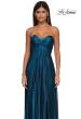 Picture of: Strapless Metallic Prom Dress with Knot Detail in Teal , Style: 33047, Detail Picture 11